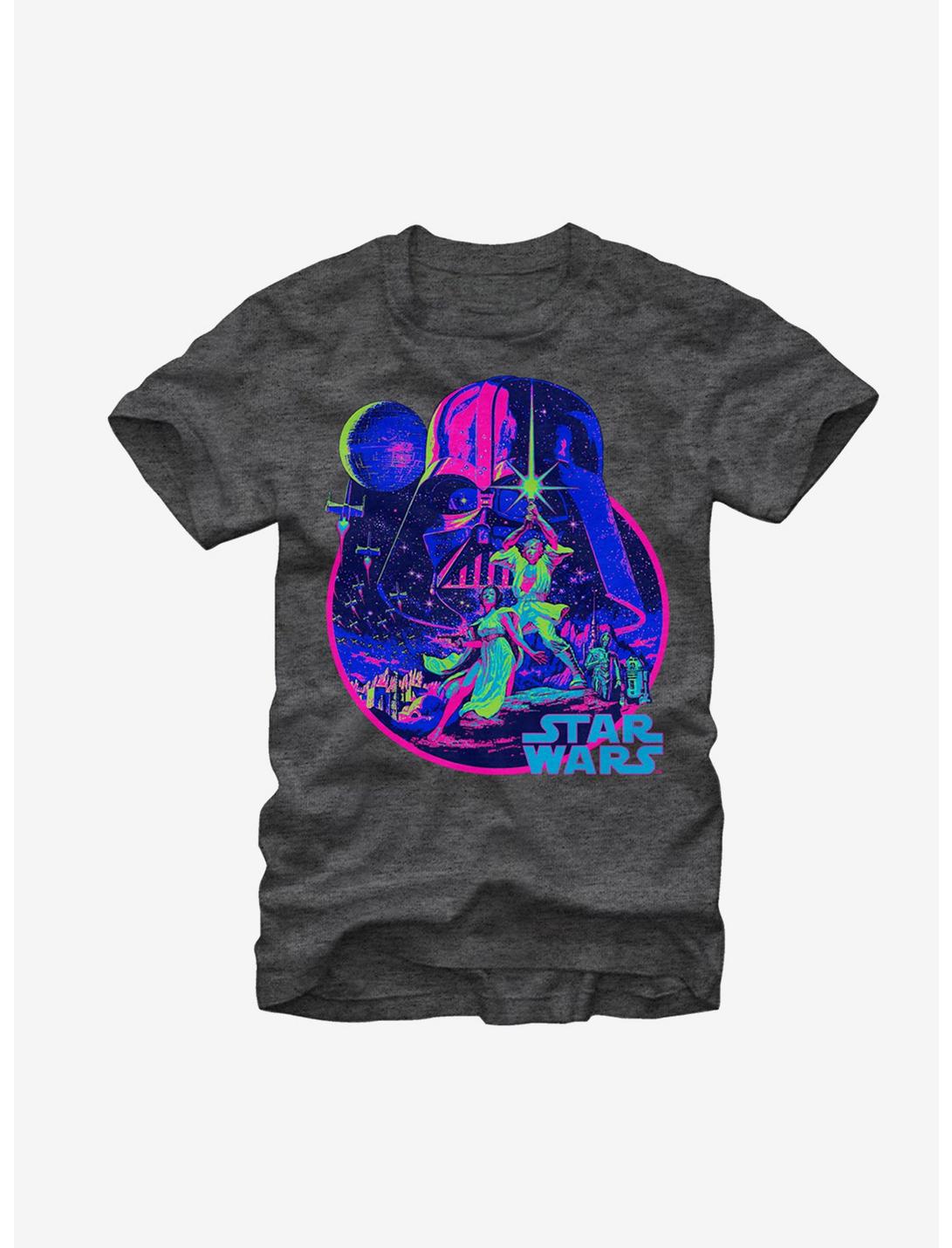 Star Wars Bright Classic Art T-Shirt, CHAR HTR, hi-res