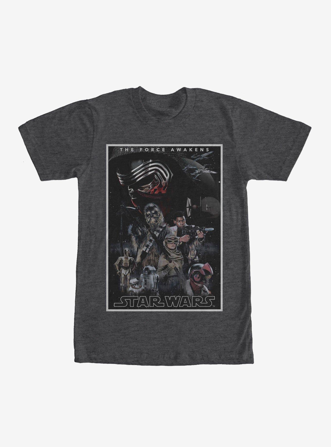 Star Wars Episode VII The Force Awakens Character Poster T-Shirt, , hi-res