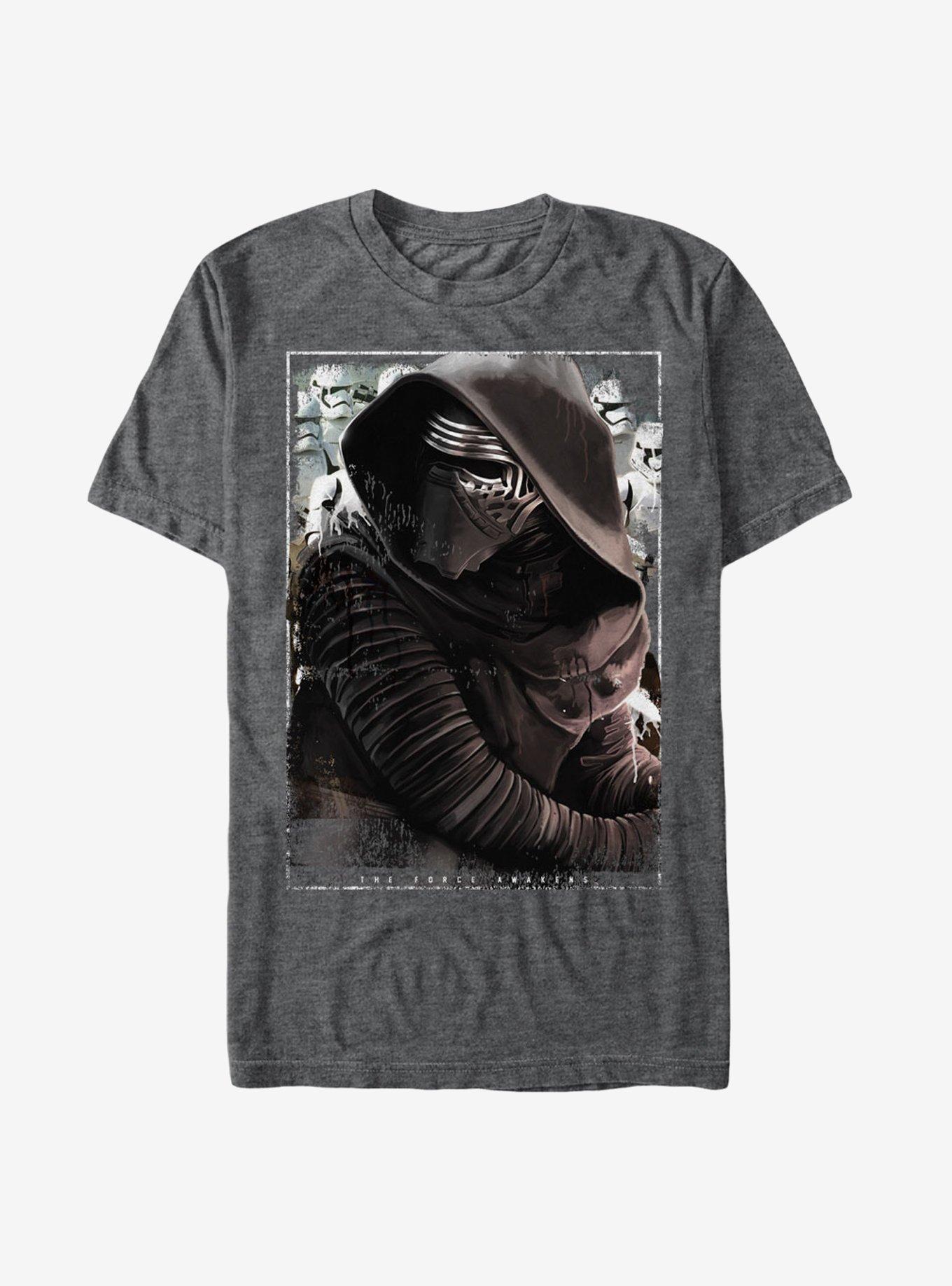 Star Wars Kylo Ren Rectangle T-Shirt, CHAR HTR, hi-res