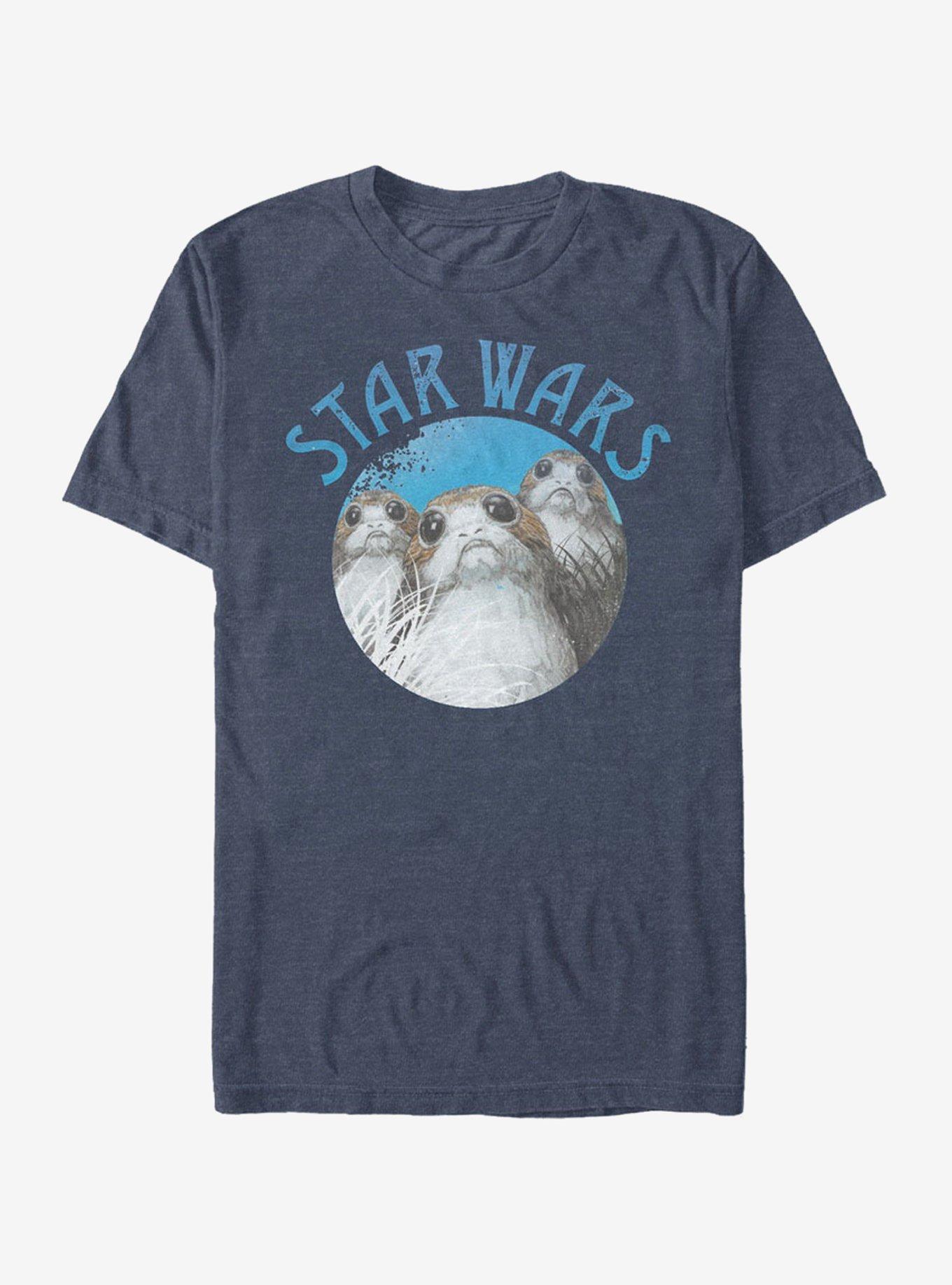 Star Wars Porg Circle T-Shirt, NAVY HTR, hi-res