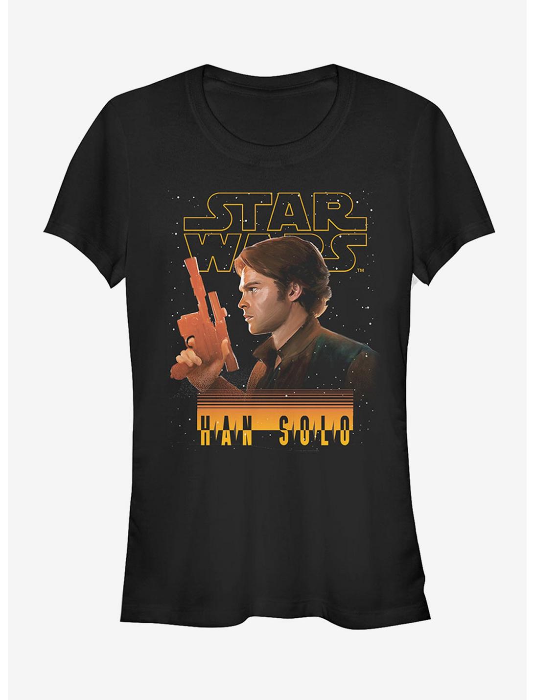 Star Wars Han Profile Girls T-Shirt, BLACK, hi-res