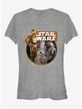 Star Wars Retro The Force Awakens Droids Girls T-Shirt, ATH HTR, hi-res