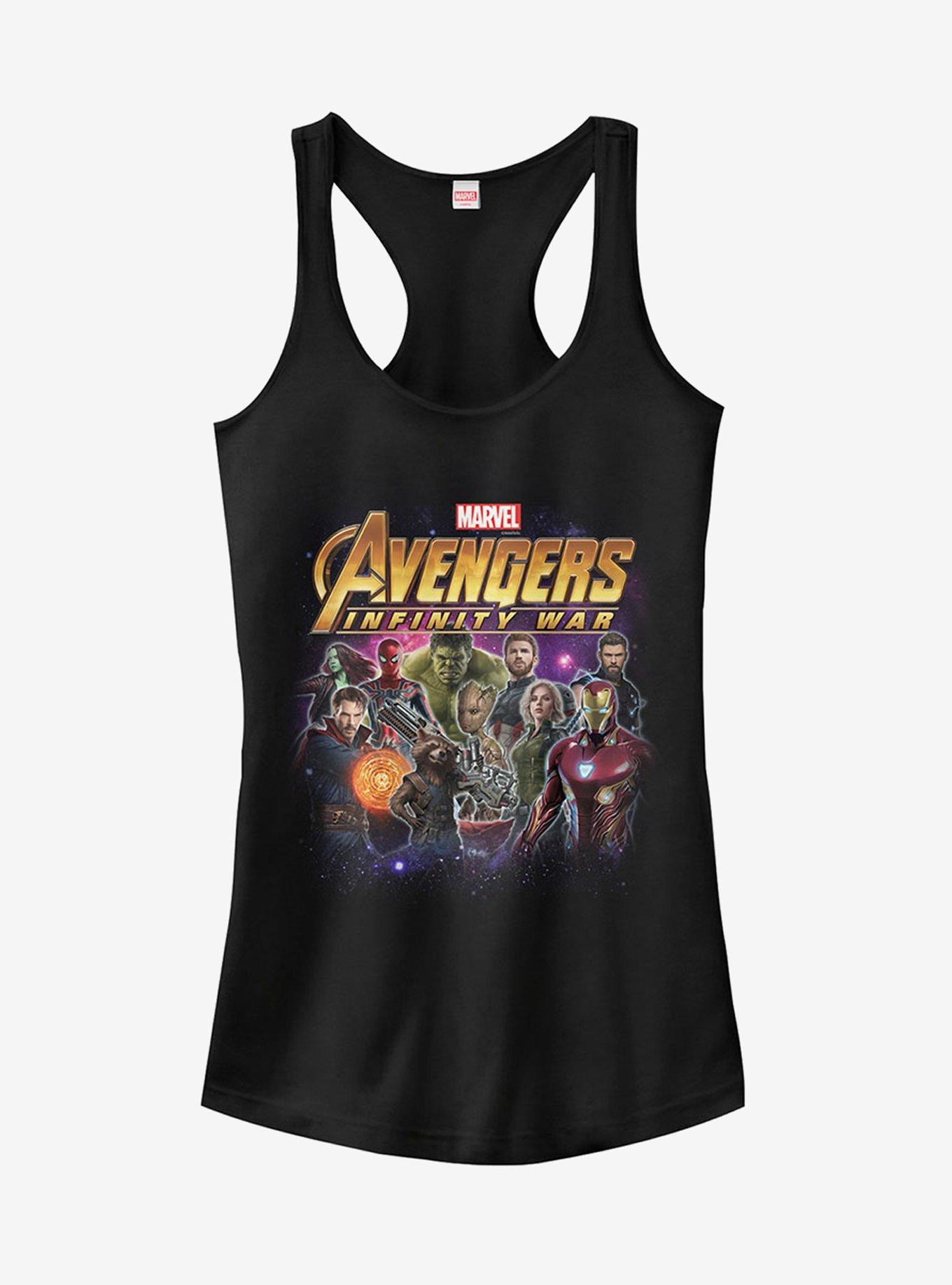 Marvel Avengers: Infinity War Character Shot Girls Tank, BLACK, hi-res