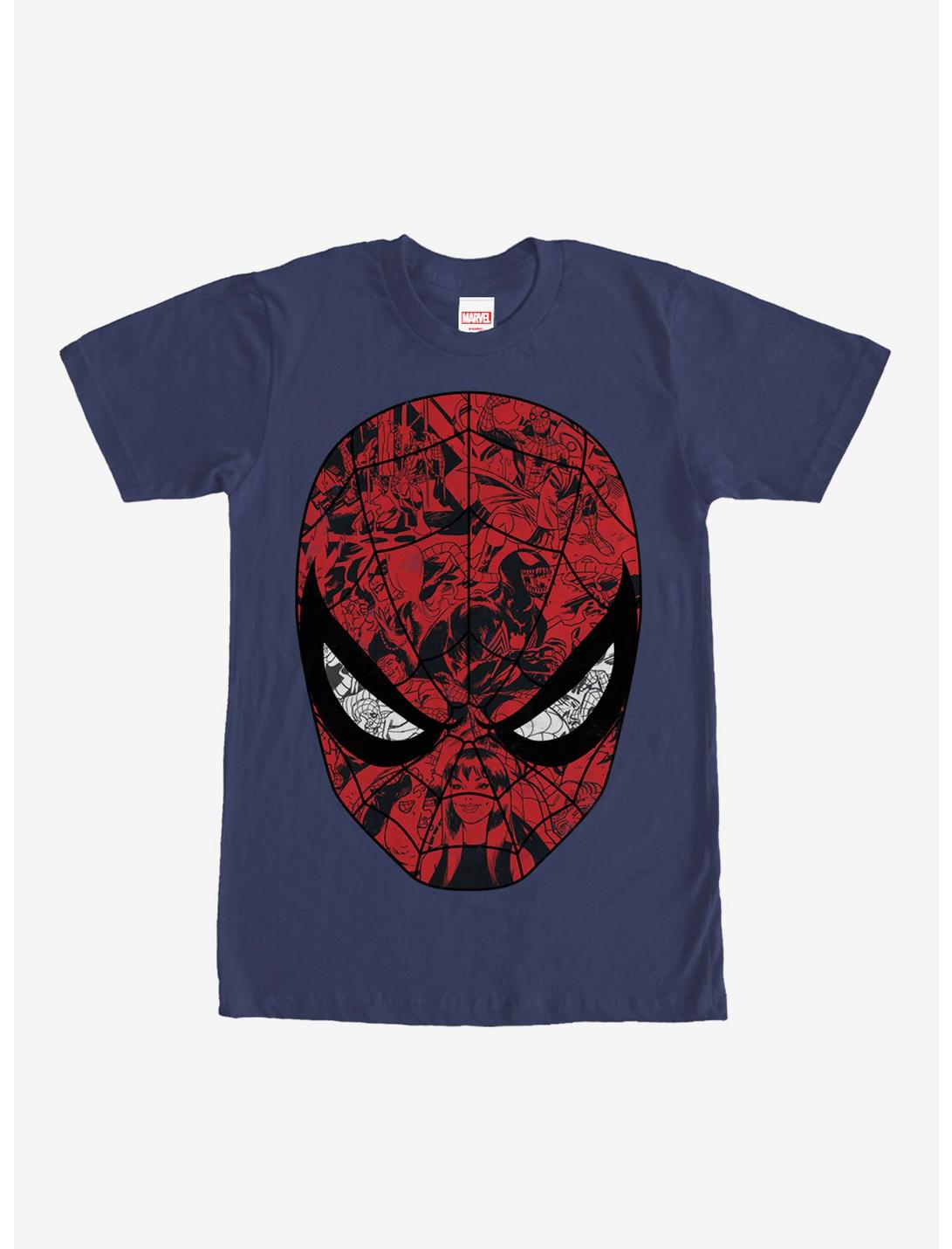 Marvel Spider-Man Mask T-Shirt, NAVY, hi-res