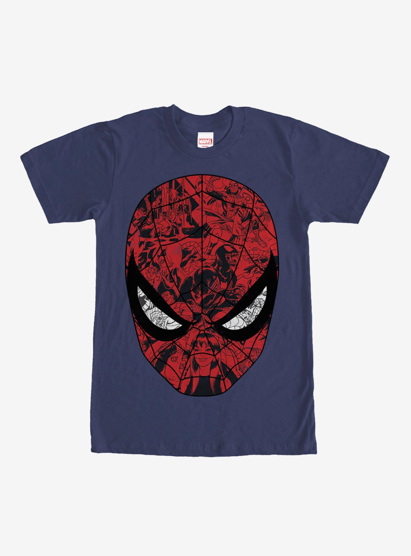 Marvel Spider-Man Mask T-Shirt, NAVY, hi-res