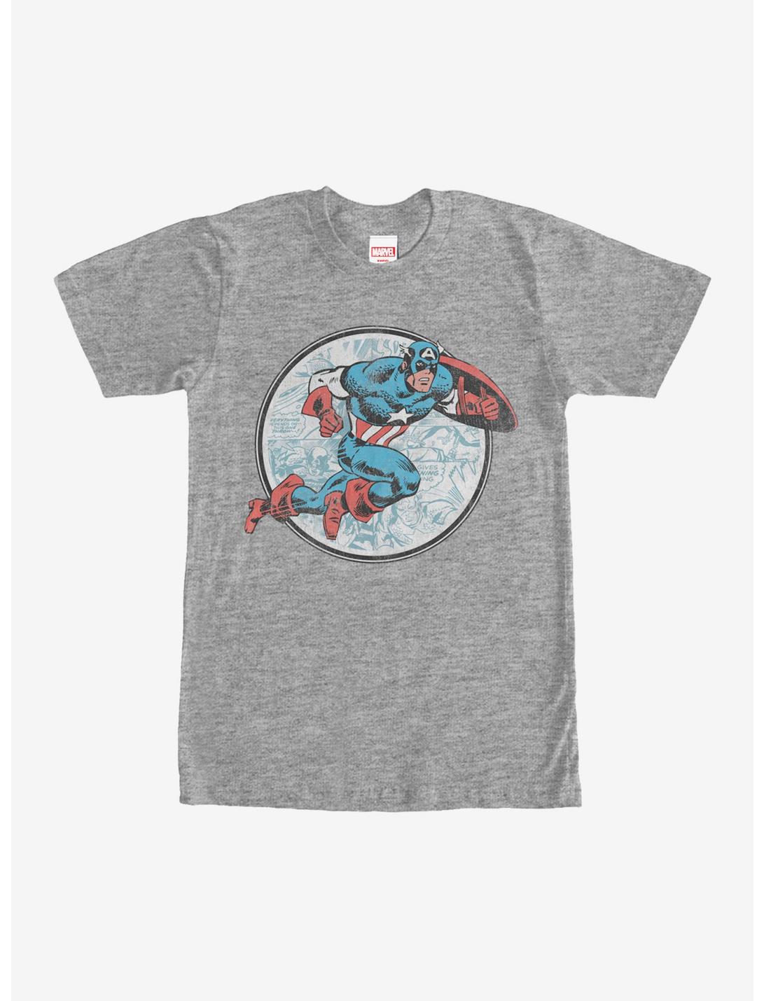Marvel Captain America Battle T-Shirt, ATH HTR, hi-res