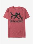 Disney Pixar The Incredibles Family Silhouette T-Shirt, RED HTR, hi-res