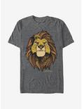 Lion King Noble Simba T-Shirt, CHAR HTR, hi-res