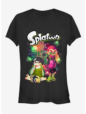 Nintendo Splatoon Inklings and Jellyfish Party Girls T-Shirt, BLACK, hi-res