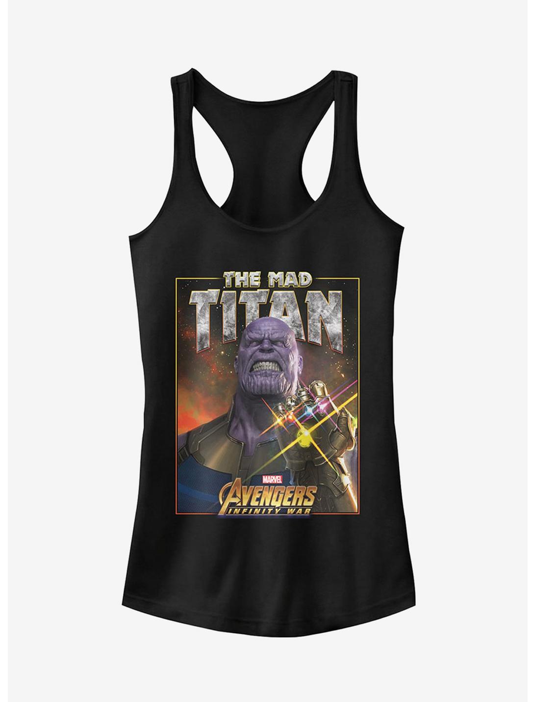 Marvel Avengers: Infinity War Mad Titan Thanos Girls T-Shirt, BLACK, hi-res