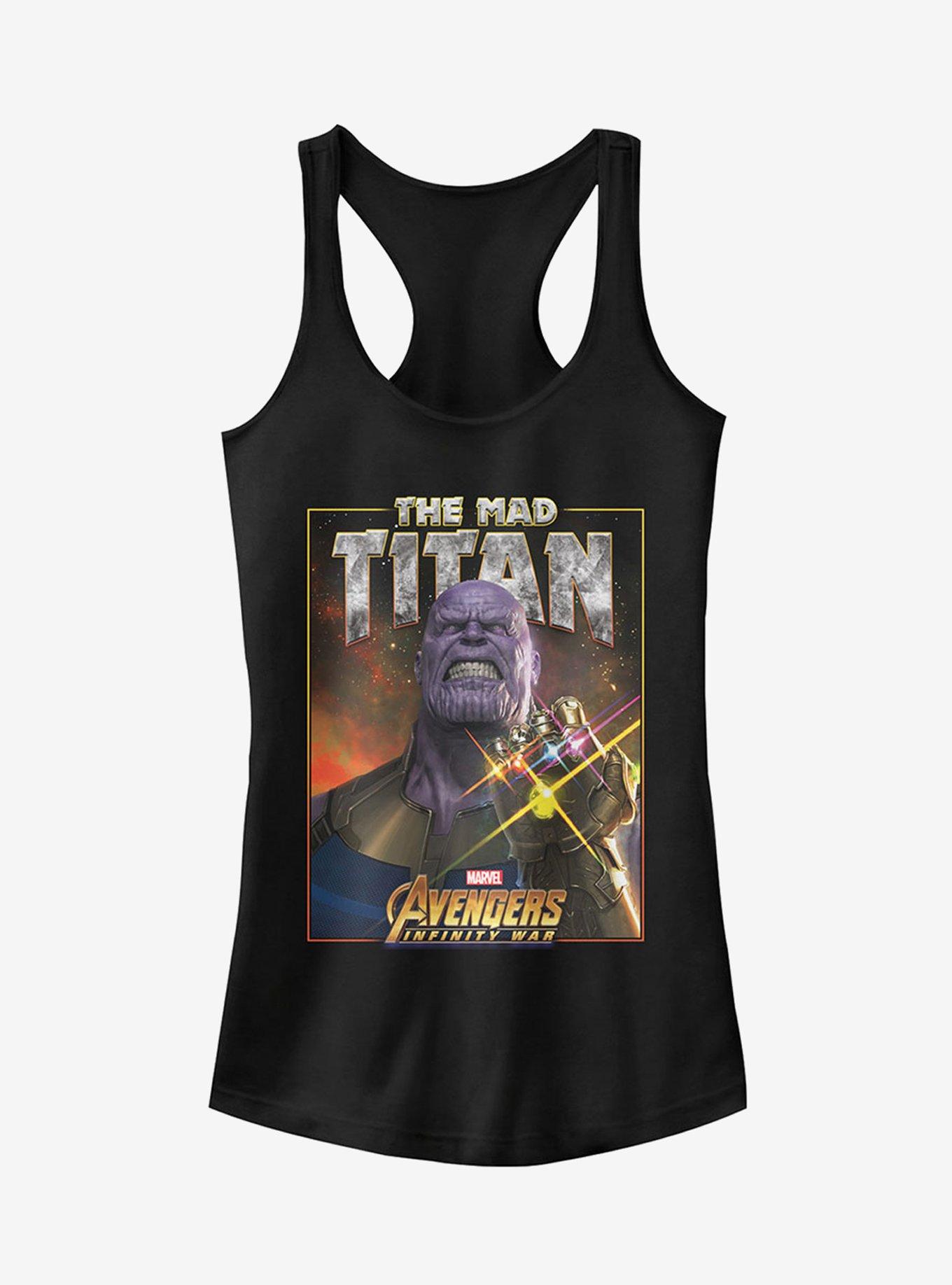 Marvel Avengers: Infinity War Mad Titan Thanos Girls T-Shirt, BLACK, hi-res