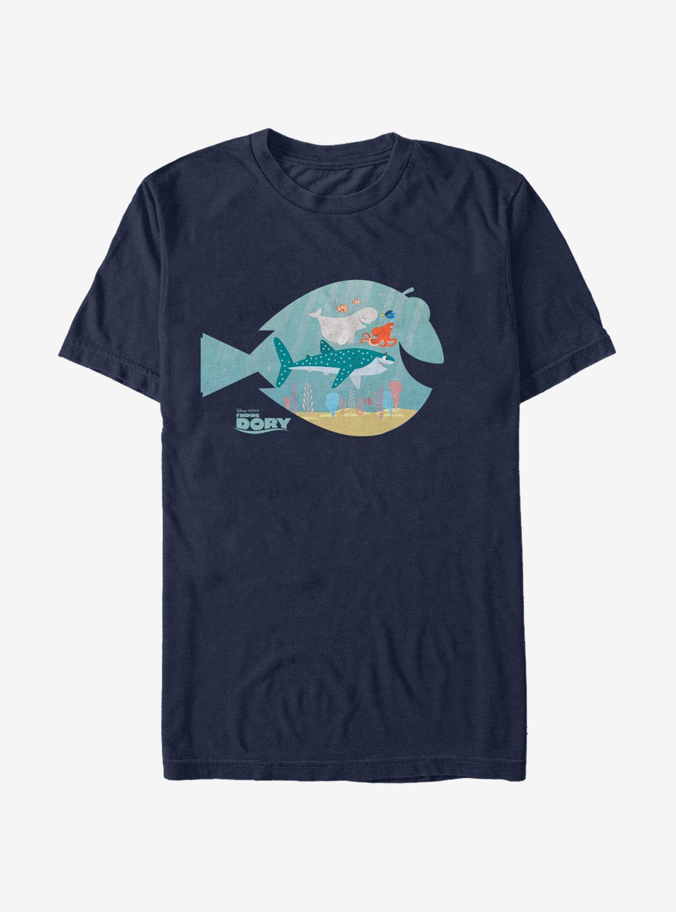 Disney Pixar Finding Dory Fish Frame T-Shirt, NAVY, hi-res