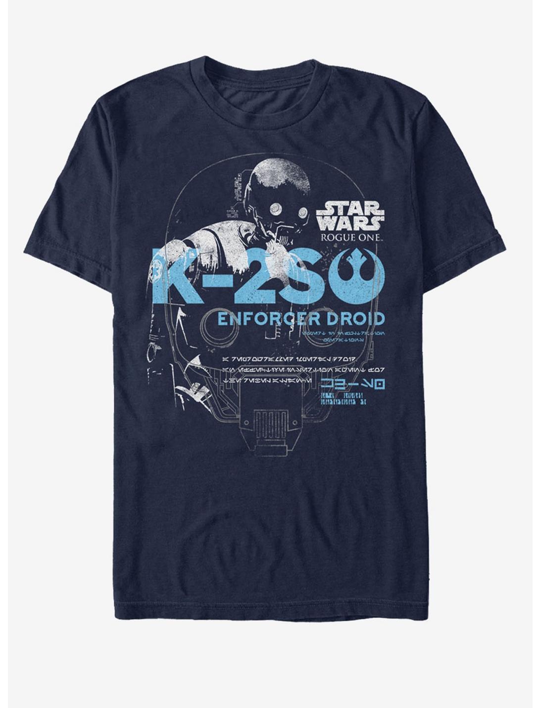 Star Wars K-2SO Enforcer Droid T-Shirt, NAVY, hi-res