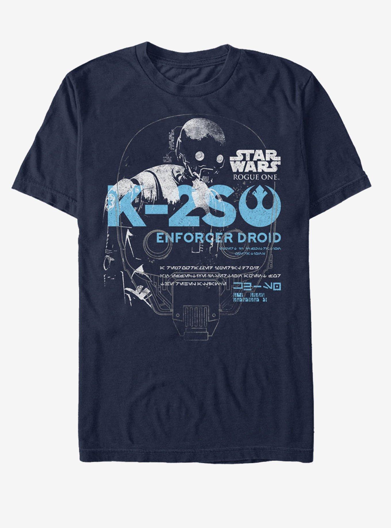 Star Wars K-2SO Enforcer Droid T-Shirt, NAVY, hi-res