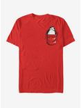 Star Wars Porg Faux Pocket Cartoon T-Shirt, RED, hi-res