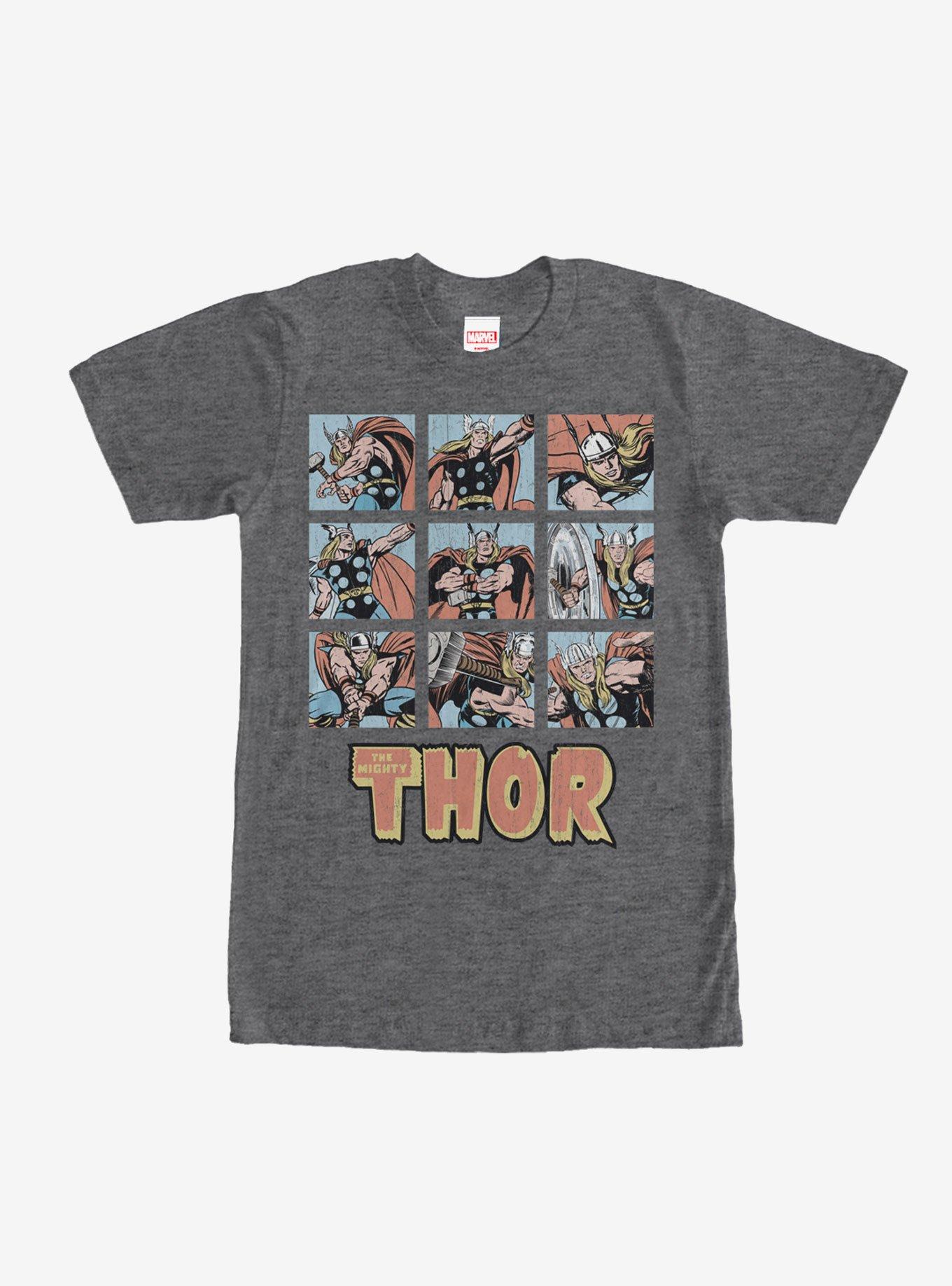 Marvel Classic Thor Battle Scenes T-Shirt, CHAR HTR, hi-res