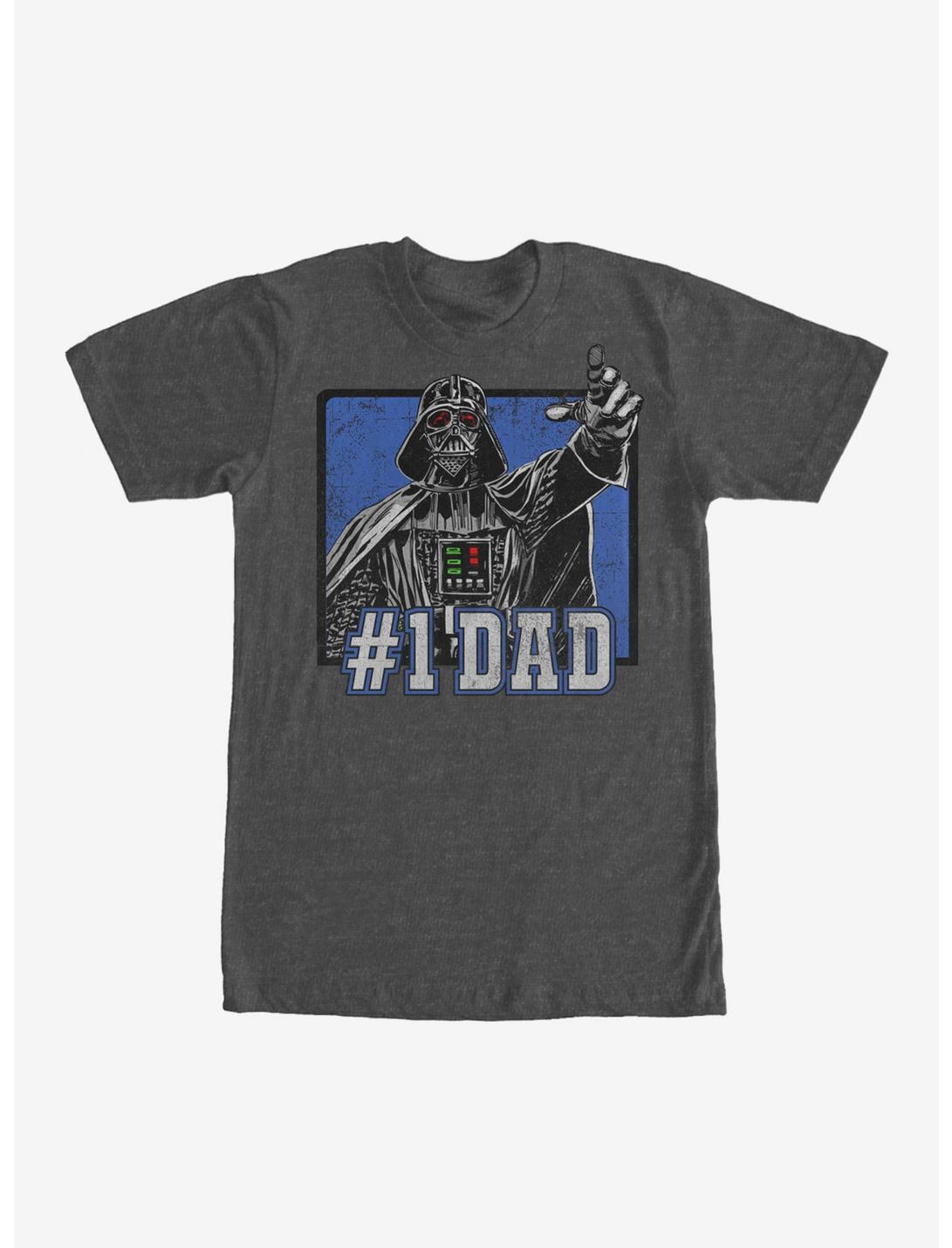 Star Wars Darth Vader Number One Father T-Shirt, CHAR HTR, hi-res