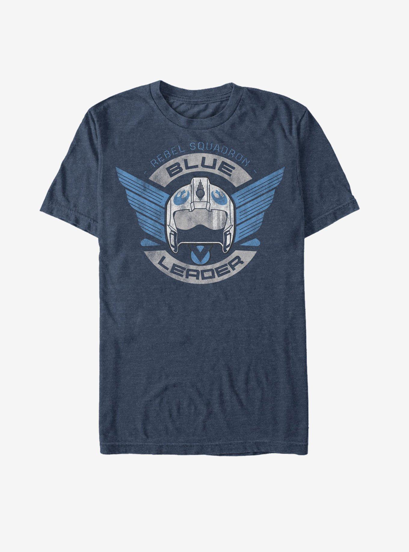 Star Wars Rebel Squadron Blue Leader T-Shirt, NAVY HTR, hi-res