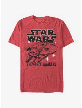 Star Wars Episode VII The Force Awakens Millennium Falcon Outline T-Shirt, , hi-res