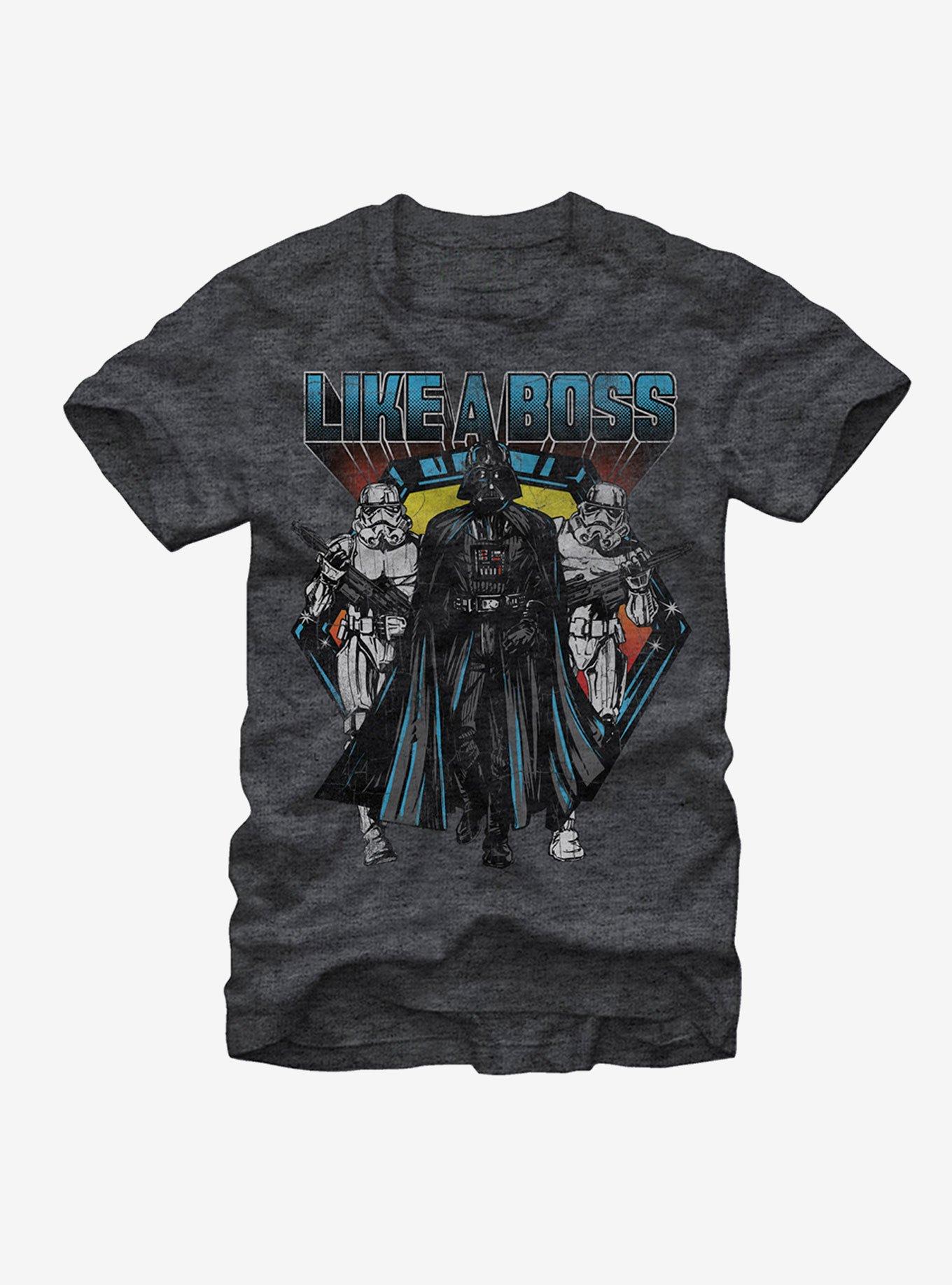 Star Wars Vader Like a Boss T-Shirt, CHAR HTR, hi-res