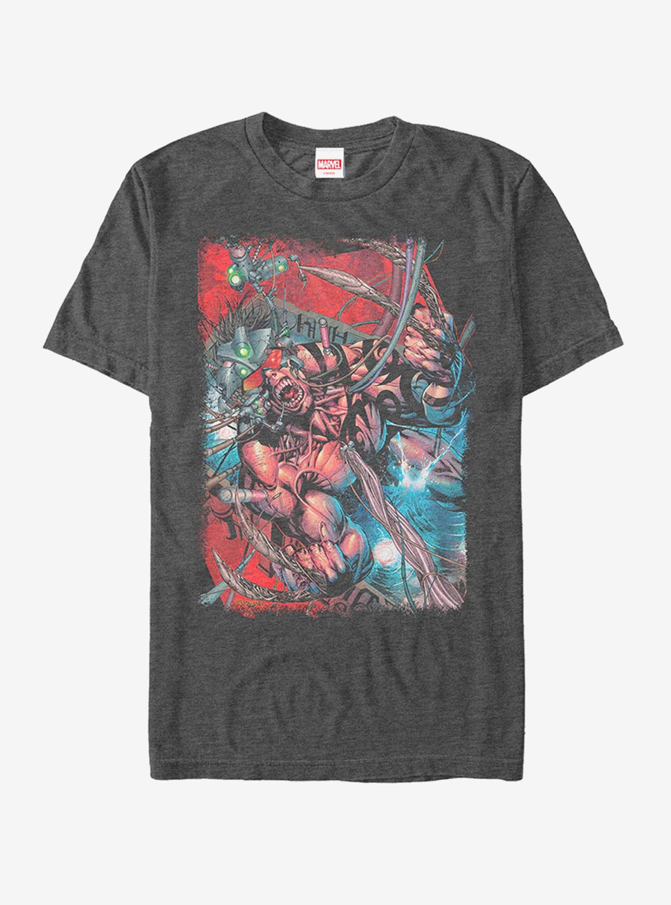 Marvel X-Men Dark Avenger Weapon X Wolverine T-Shirt, CHAR HTR, hi-res