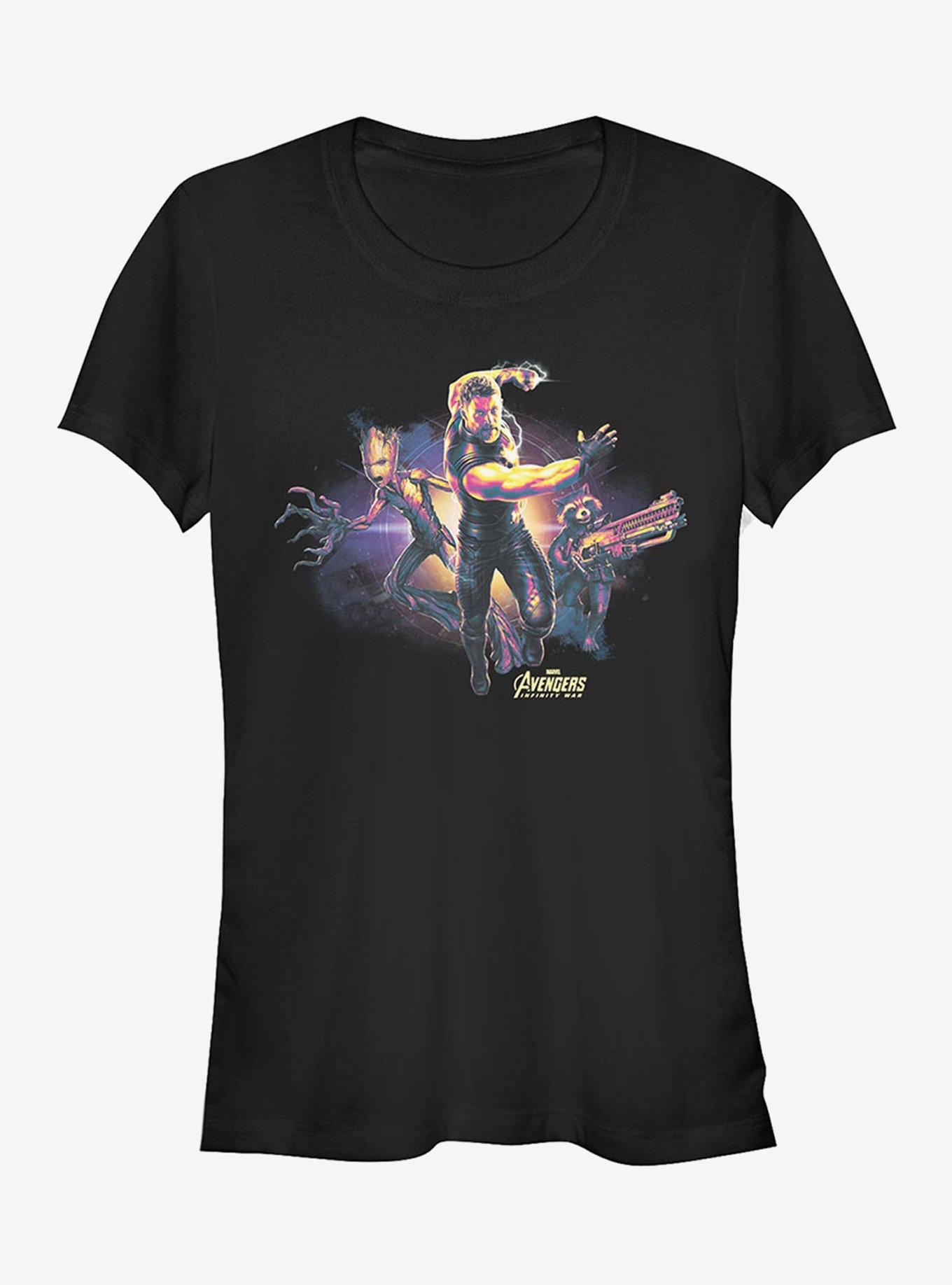 Marvel Avengers: Infinity War Thor Trio Girls T-Shirt, BLACK, hi-res