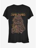 Star Wars Chewie Hair Cartoon Girls T-Shirt, BLACK, hi-res