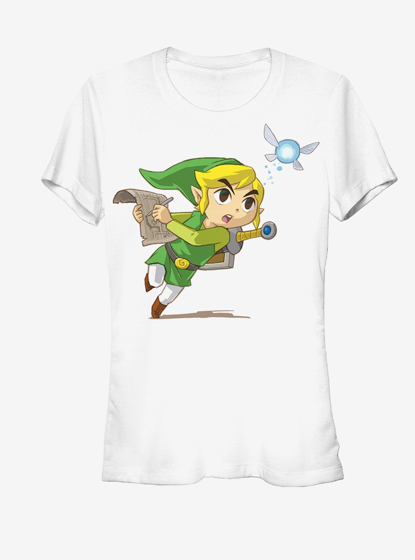Nintendo Legend of Zelda Link and Navi Girls T-Shirt, WHITE, hi-res