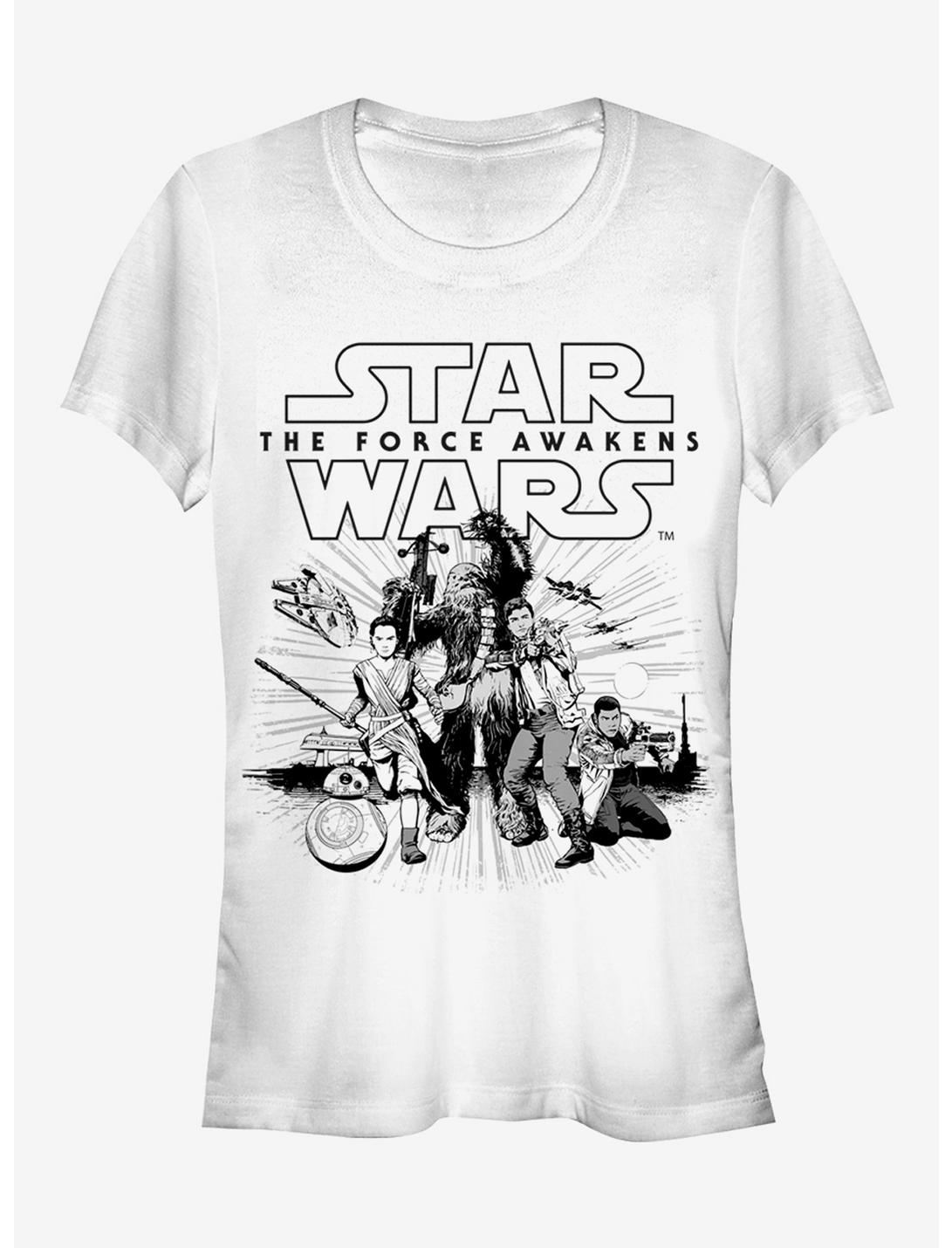 Star Wars Resistance Rey and Crew Girls T-Shirt, WHITE, hi-res