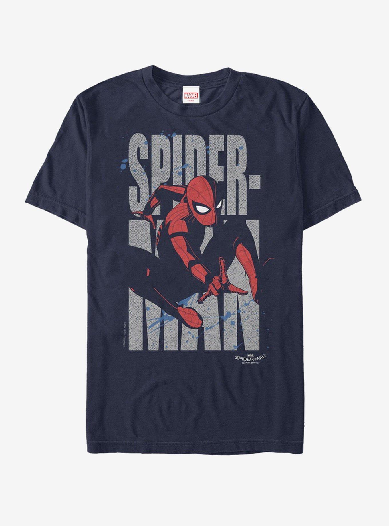 Marvel Spider-Man Homecoming Name T-Shirt, NAVY, hi-res