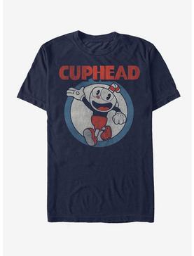 Cuphead Vintage Circle T-Shirt, NAVY, hi-res