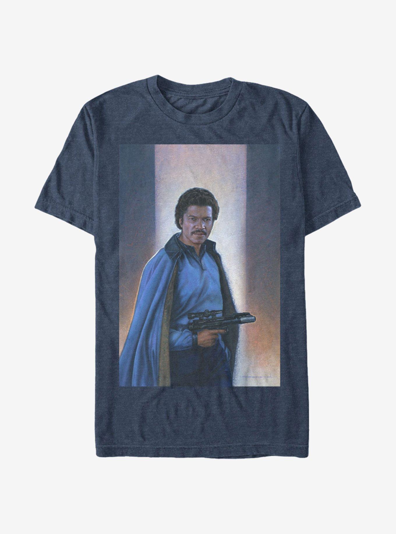 Star Wars Lando Pose T-Shirt, NAVY HTR, hi-res