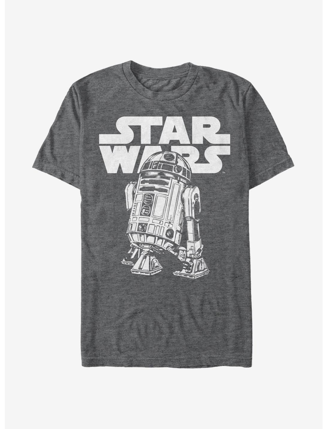 Star Wars R2D2 Classic Pose T-Shirt, CHAR HTR, hi-res