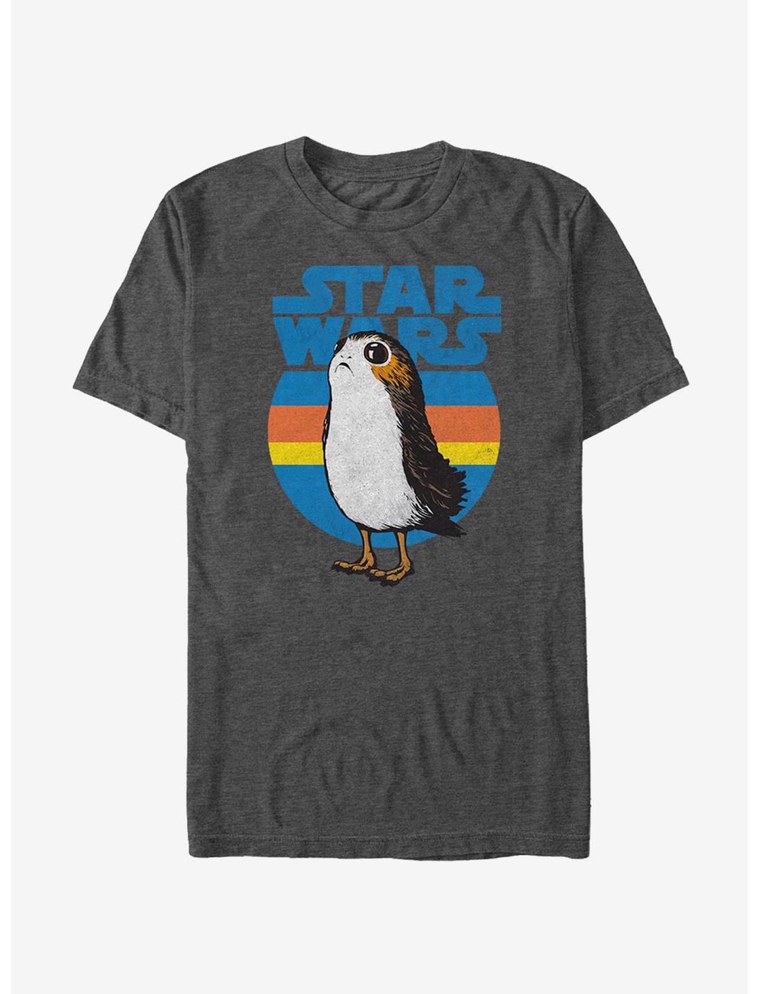 Star Wars Retro Porg T-Shirt, CHAR HTR, hi-res