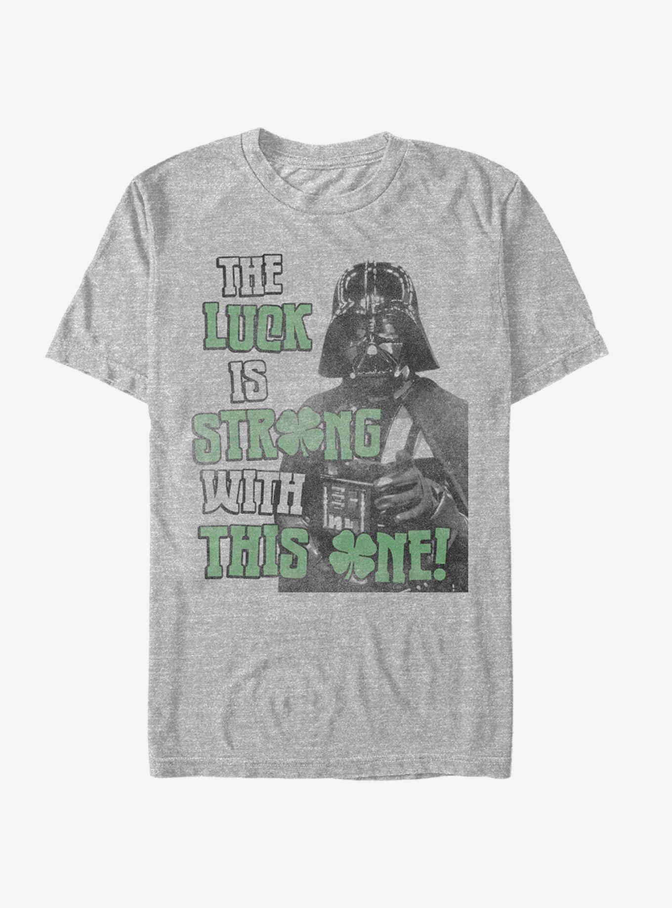 Star Wars St. Patrick's Day Darth Vader Luck Strong T-Shirt, ATH HTR, hi-res