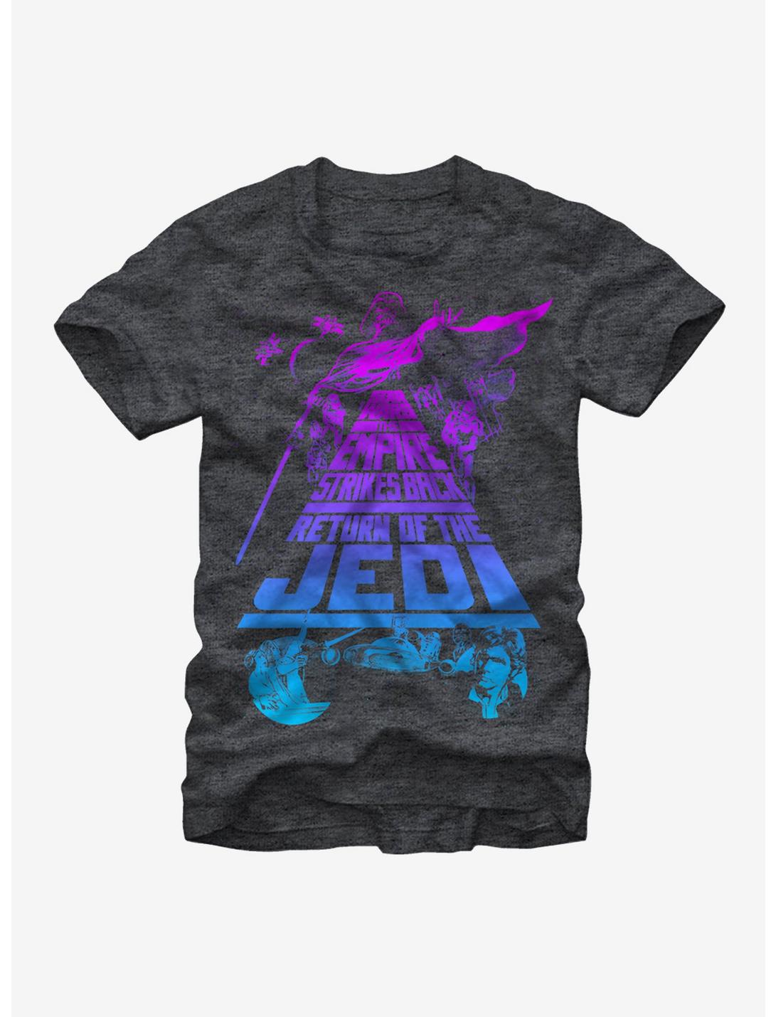 Star Wars Trilogy T-Shirt, CHAR HTR, hi-res
