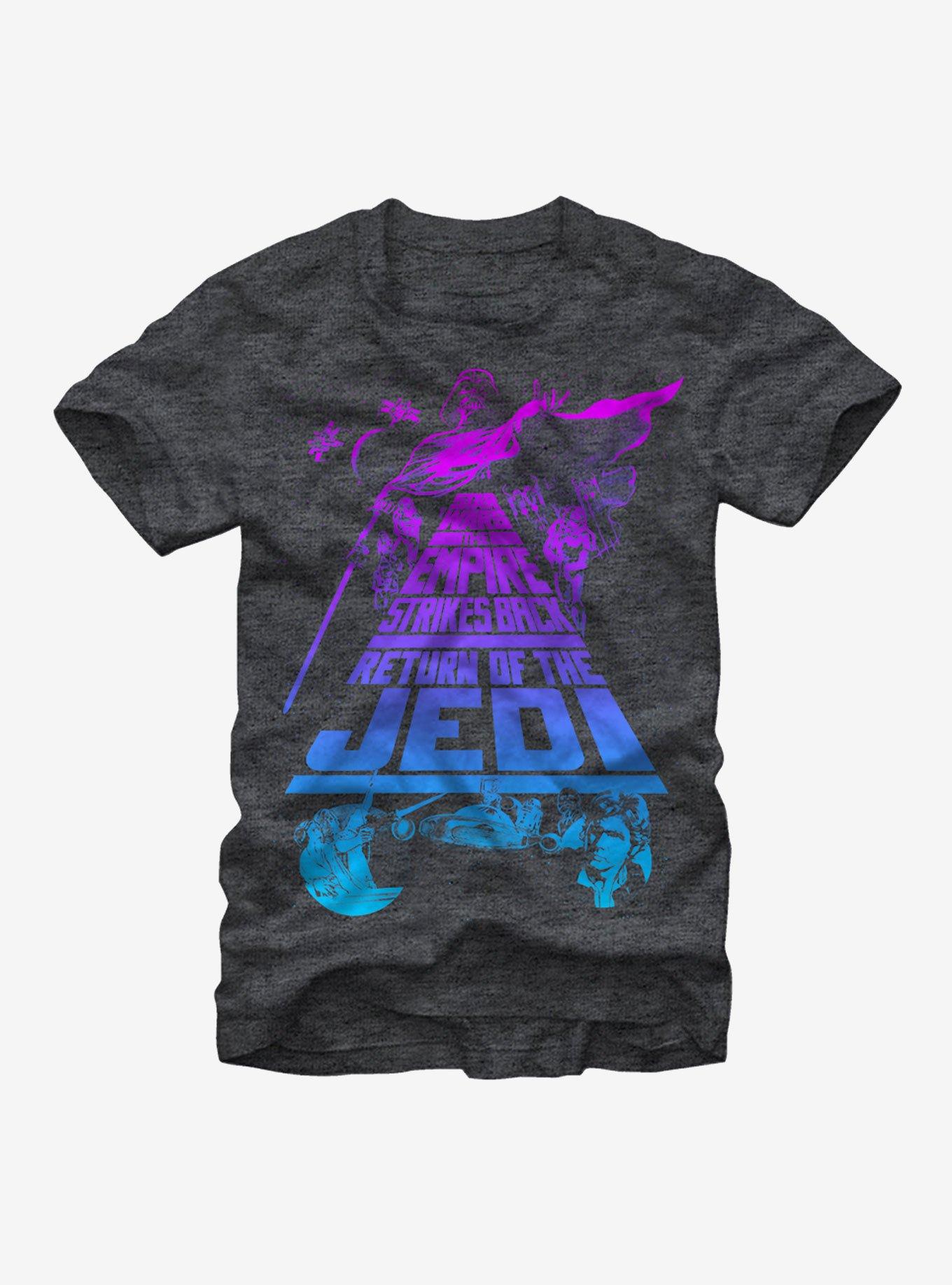 Star Wars Trilogy T-Shirt, CHAR HTR, hi-res