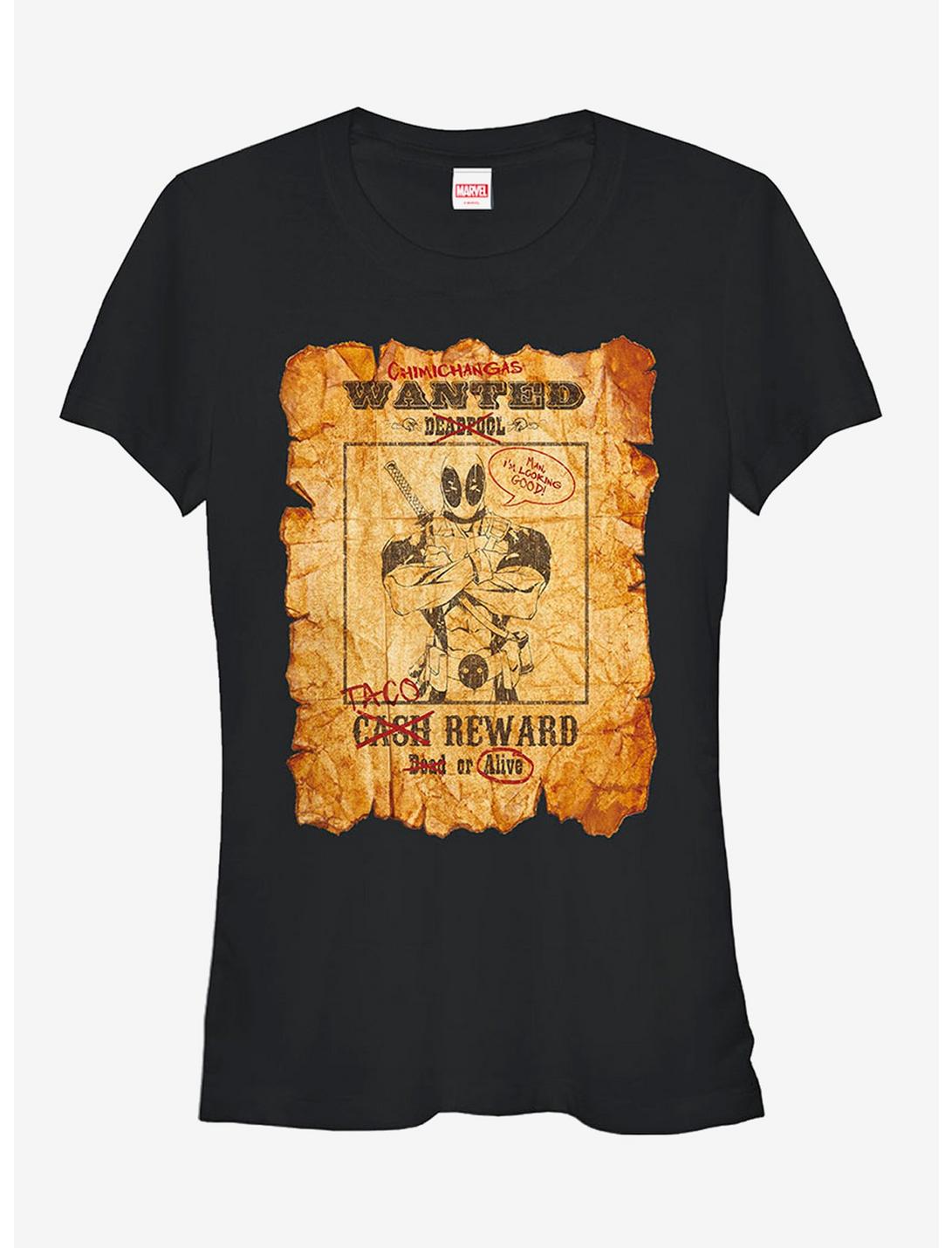 Marvel Deadpool Wanted Poster Girls T-Shirt, BLACK, hi-res