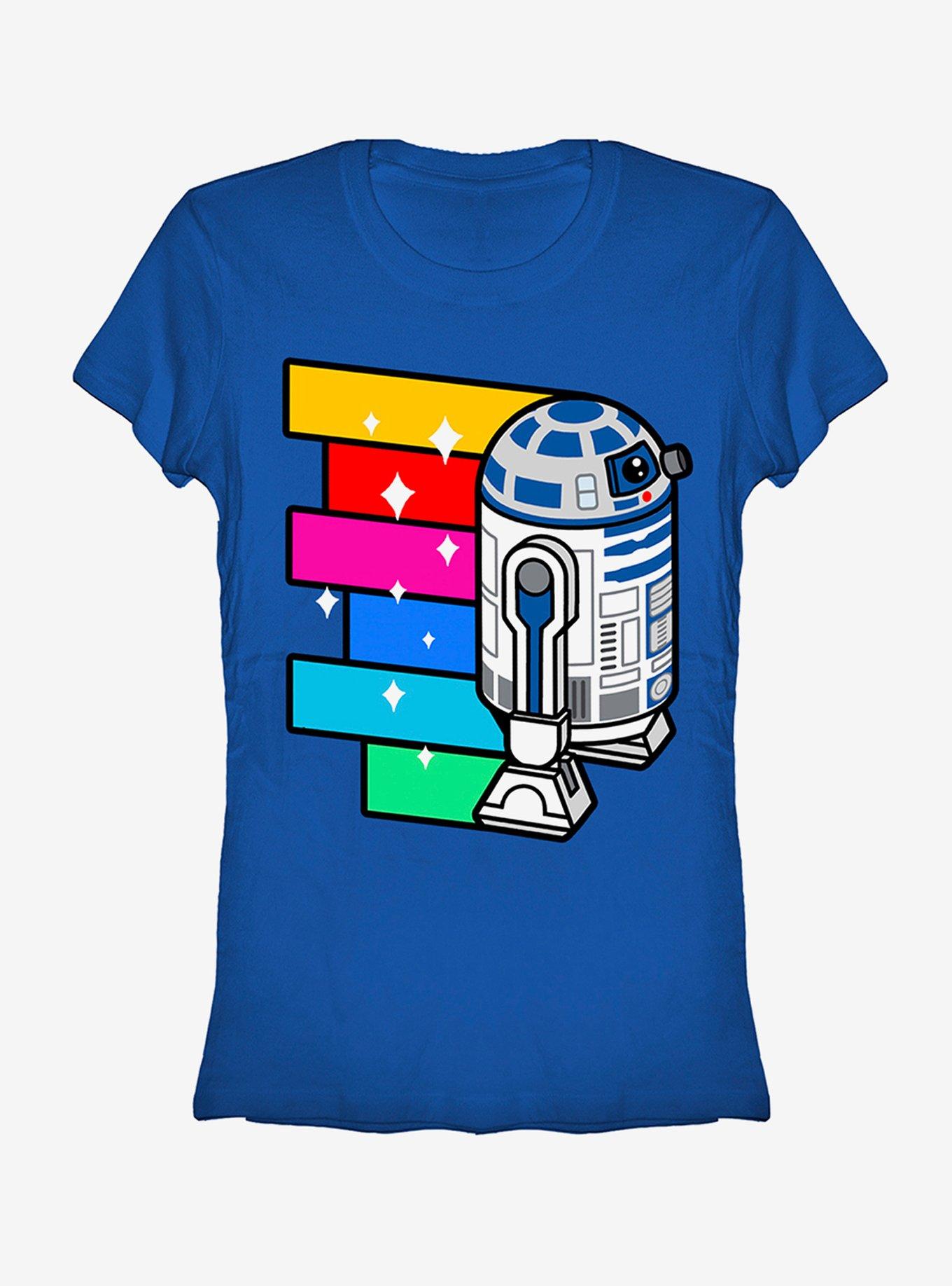 Star Wars R2-D2 Rainbow Roll Girls T-Shirt, ROYAL, hi-res
