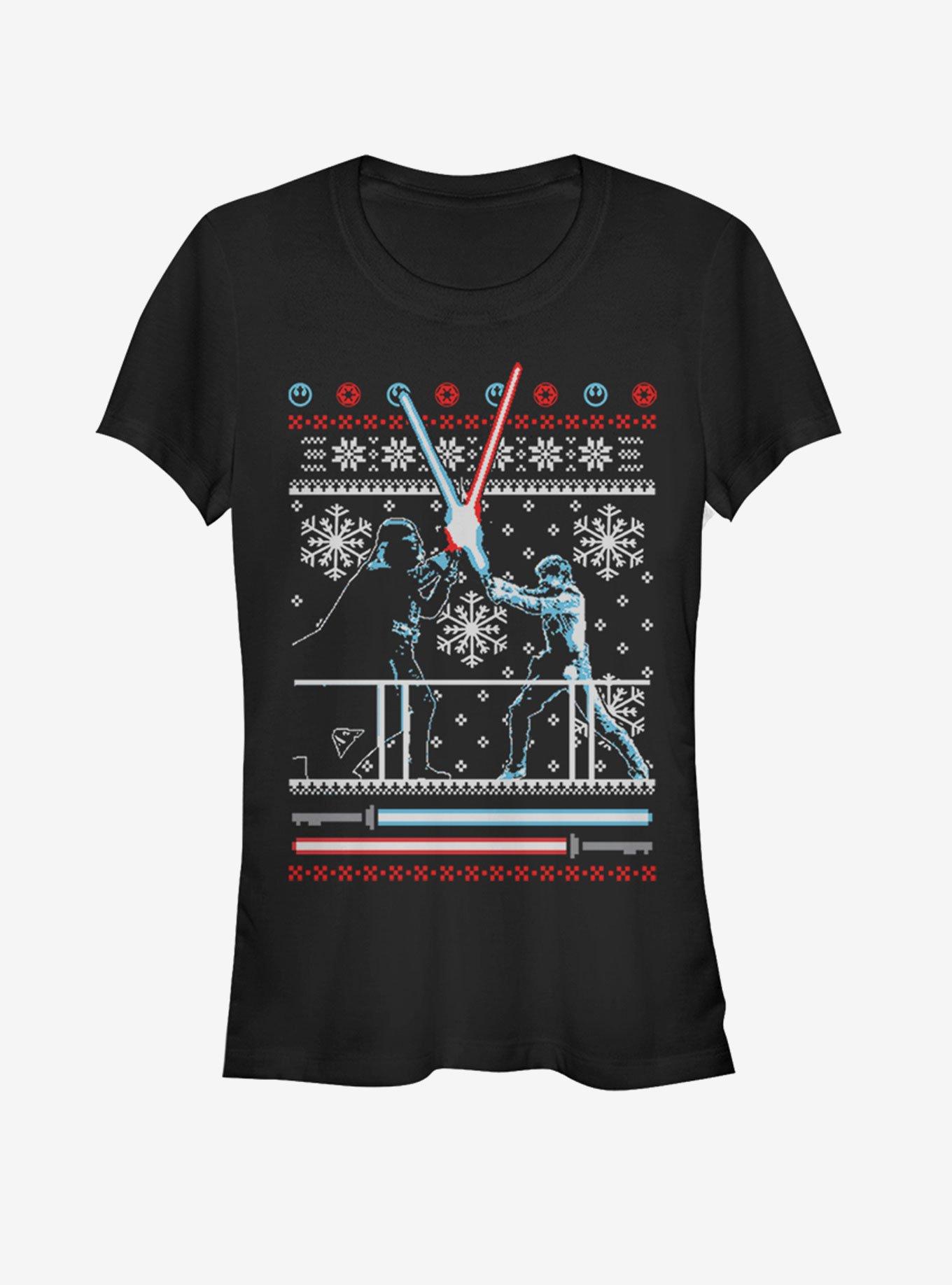 Star Wars Ugly Christmas Sweater Duel Girls T-Shirt