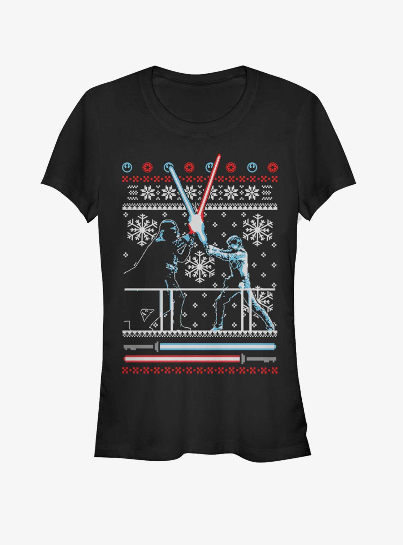 Star Wars Ugly Christmas Sweater Duel Girls T-Shirt, , hi-res