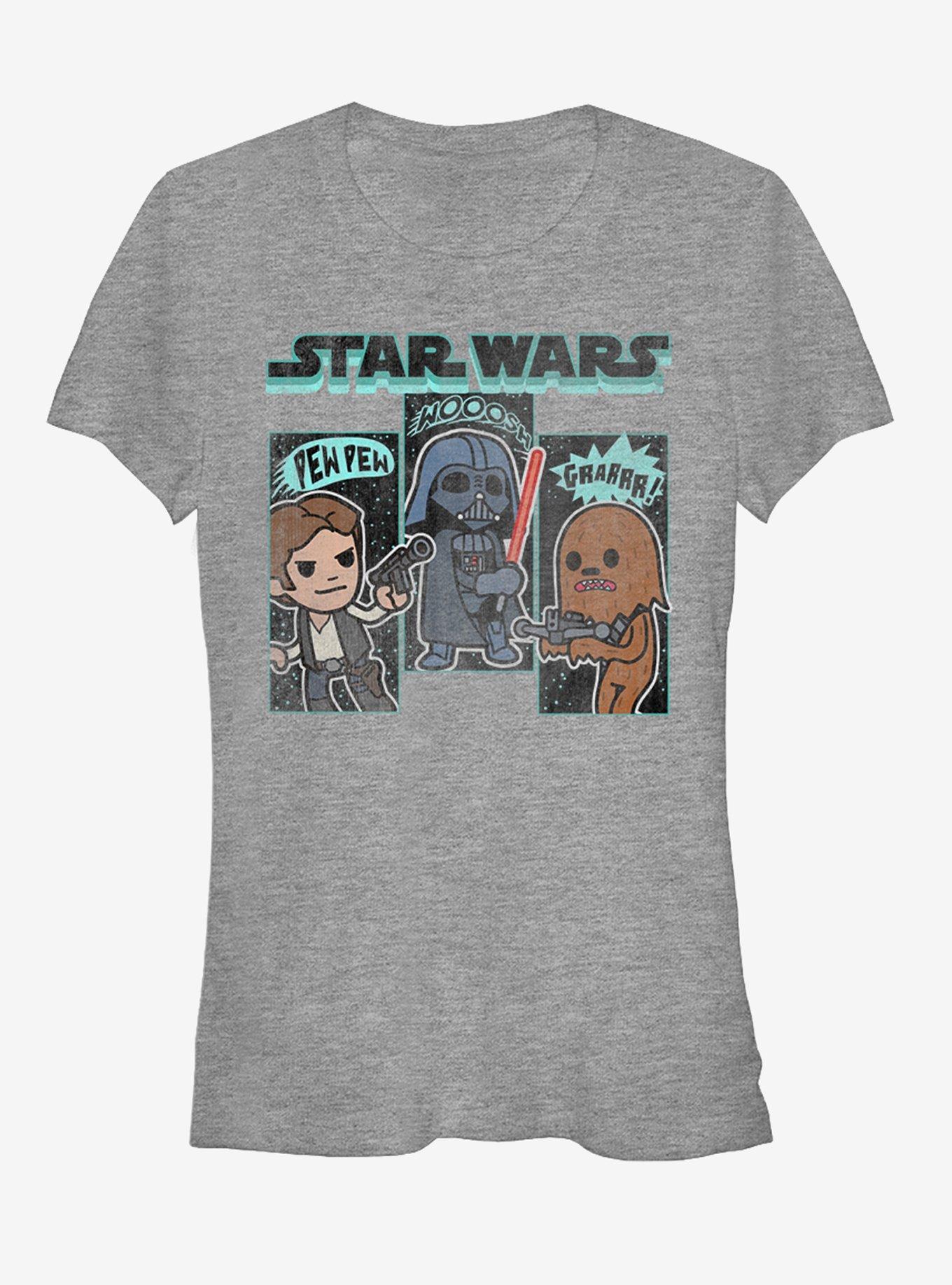 Star Wars Cartoon Sounds Girls T-Shirt, ATH HTR, hi-res