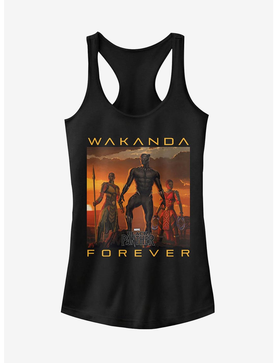 Marvel Black Panther 2018 Wakanda Forever Girls T-Shirt, BLACK, hi-res