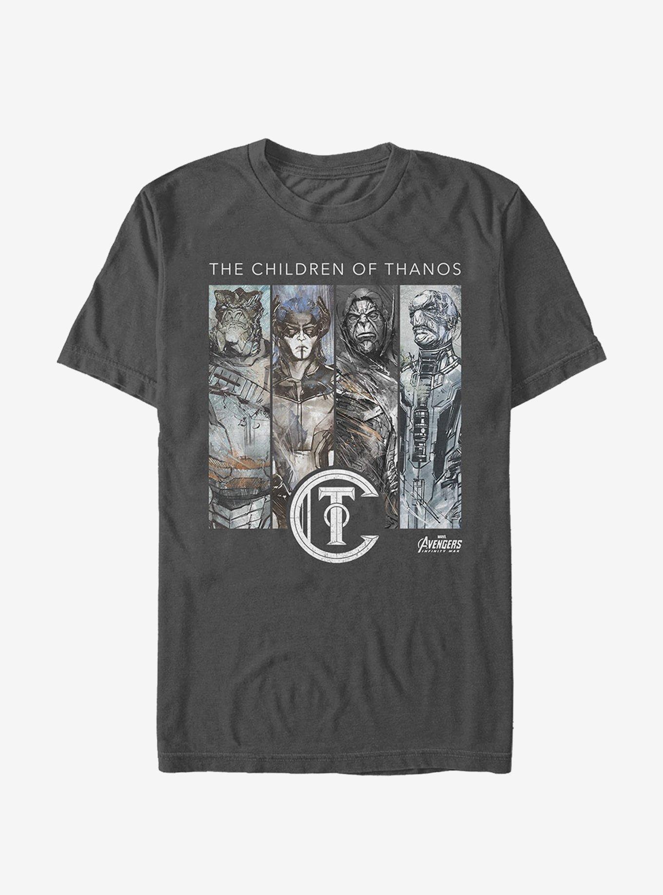 Marvel Avengers: Infinity War Children of Thanos Panels T-Shirt, CHARCOAL, hi-res