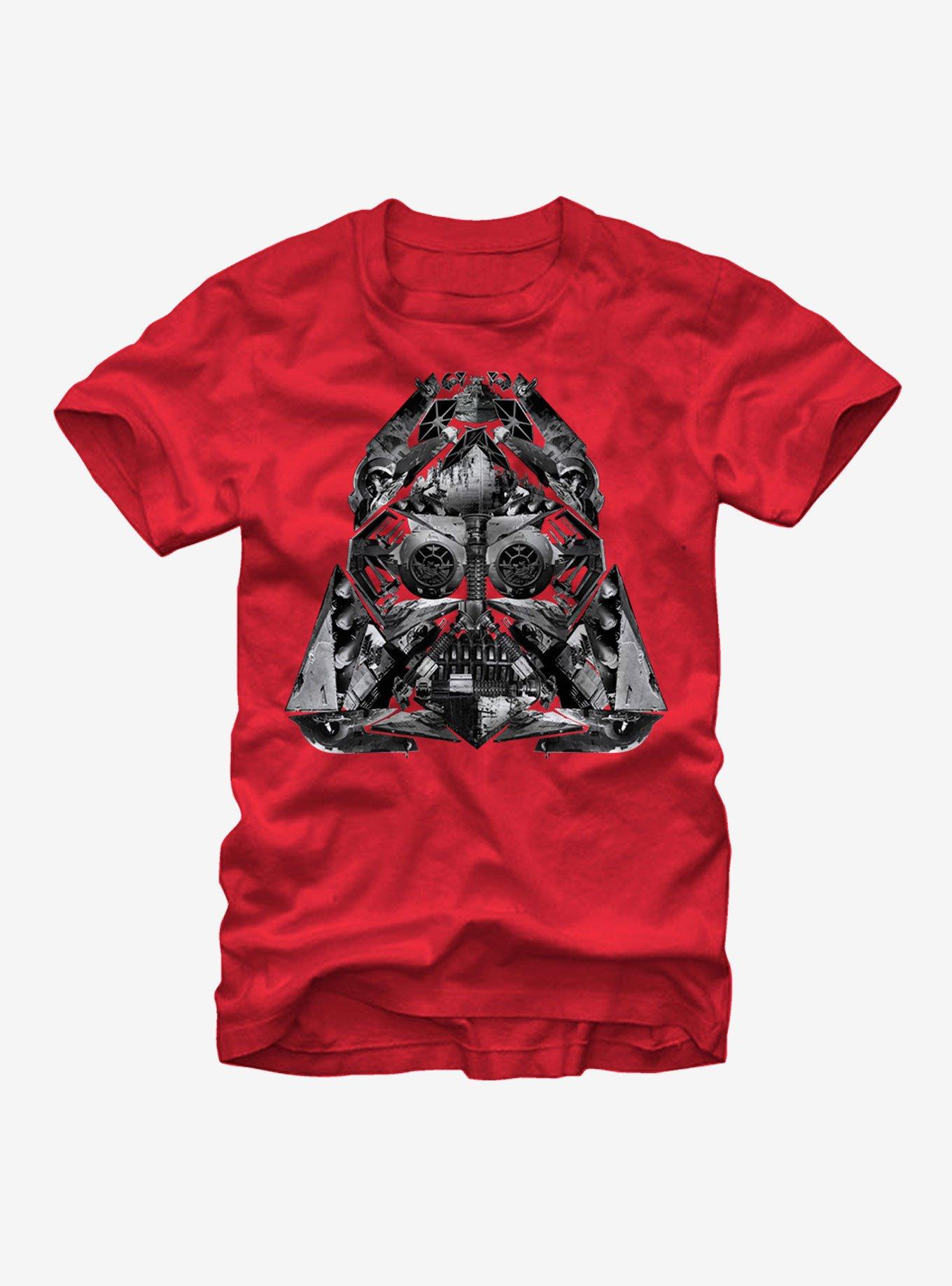 Star Wars Starfighter Vader Helmet T-Shirt, RED, hi-res