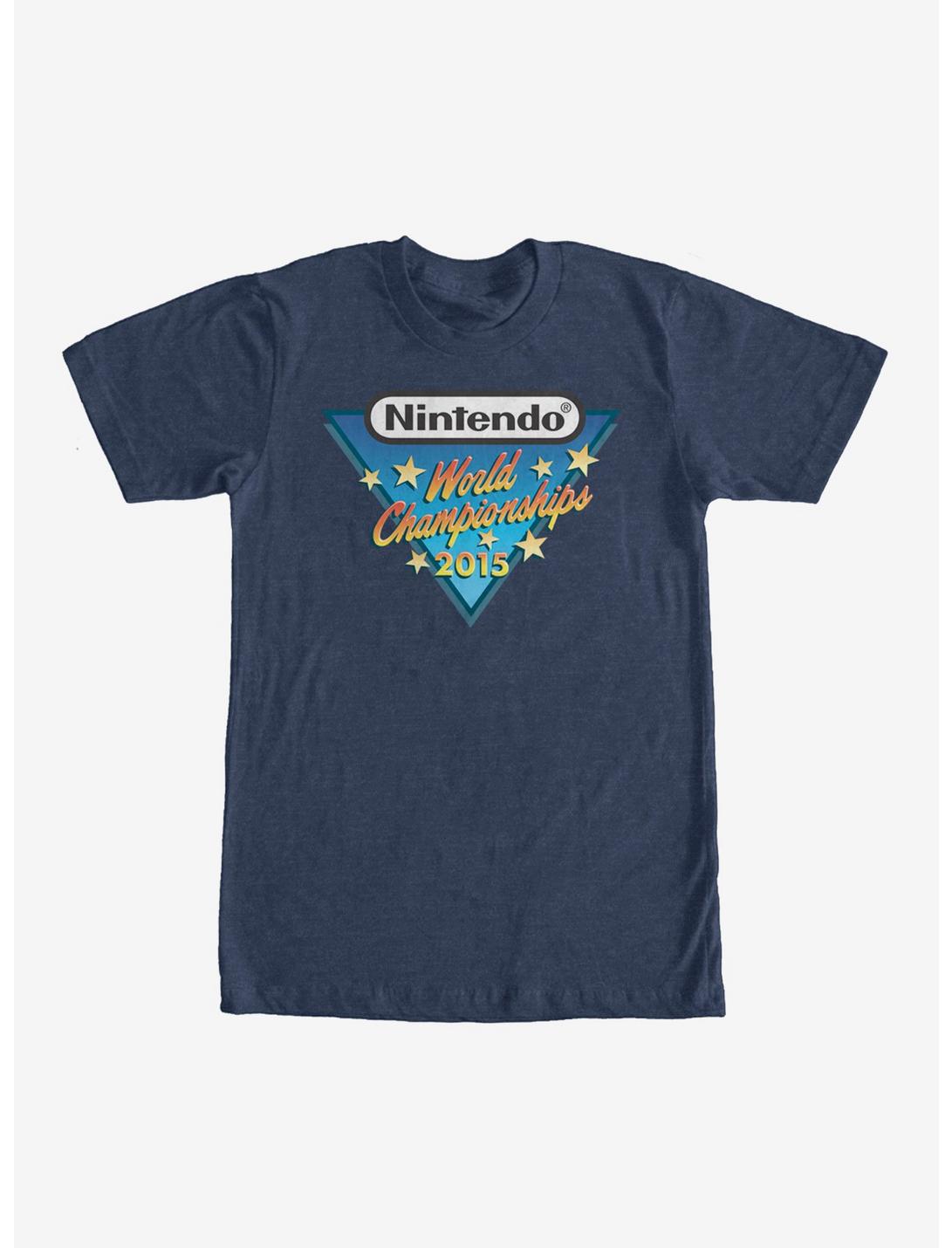 Nintendo Color World Championships 2015 T-Shirt, NAVY HTR, hi-res