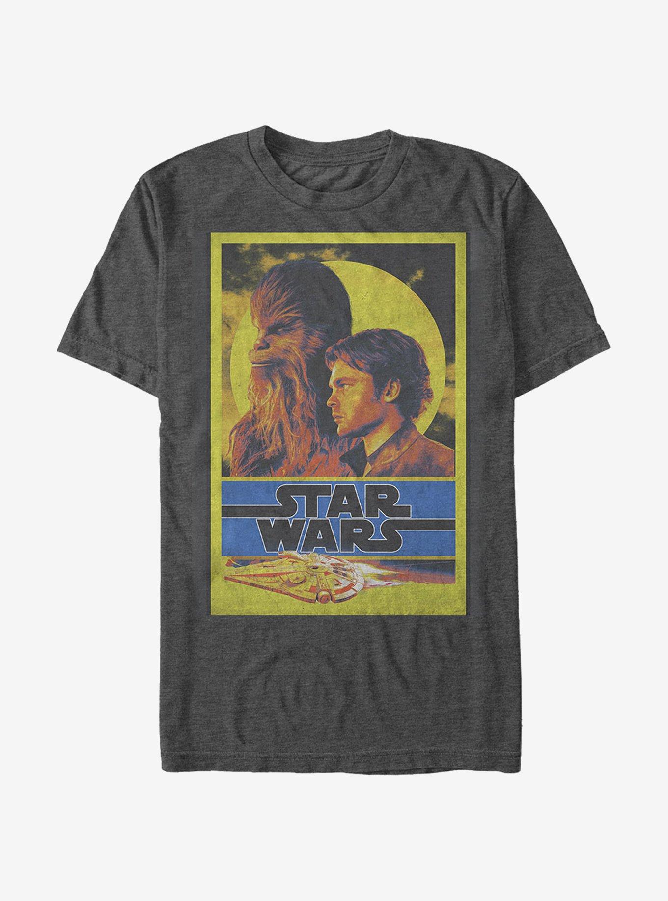 Star Wars Sunset Frame T-Shirt, CHAR HTR, hi-res