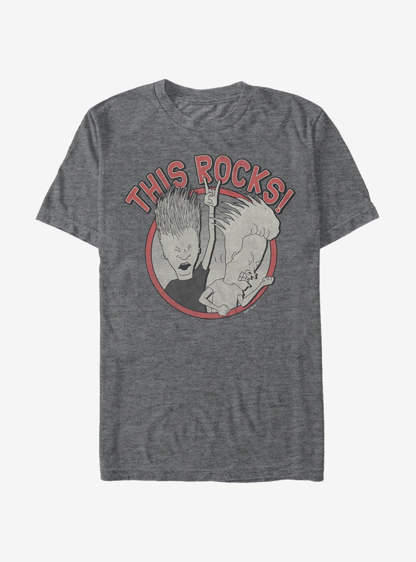 Beavis And Butt-Head This Rocks T-Shirt, CHAR HTR, hi-res