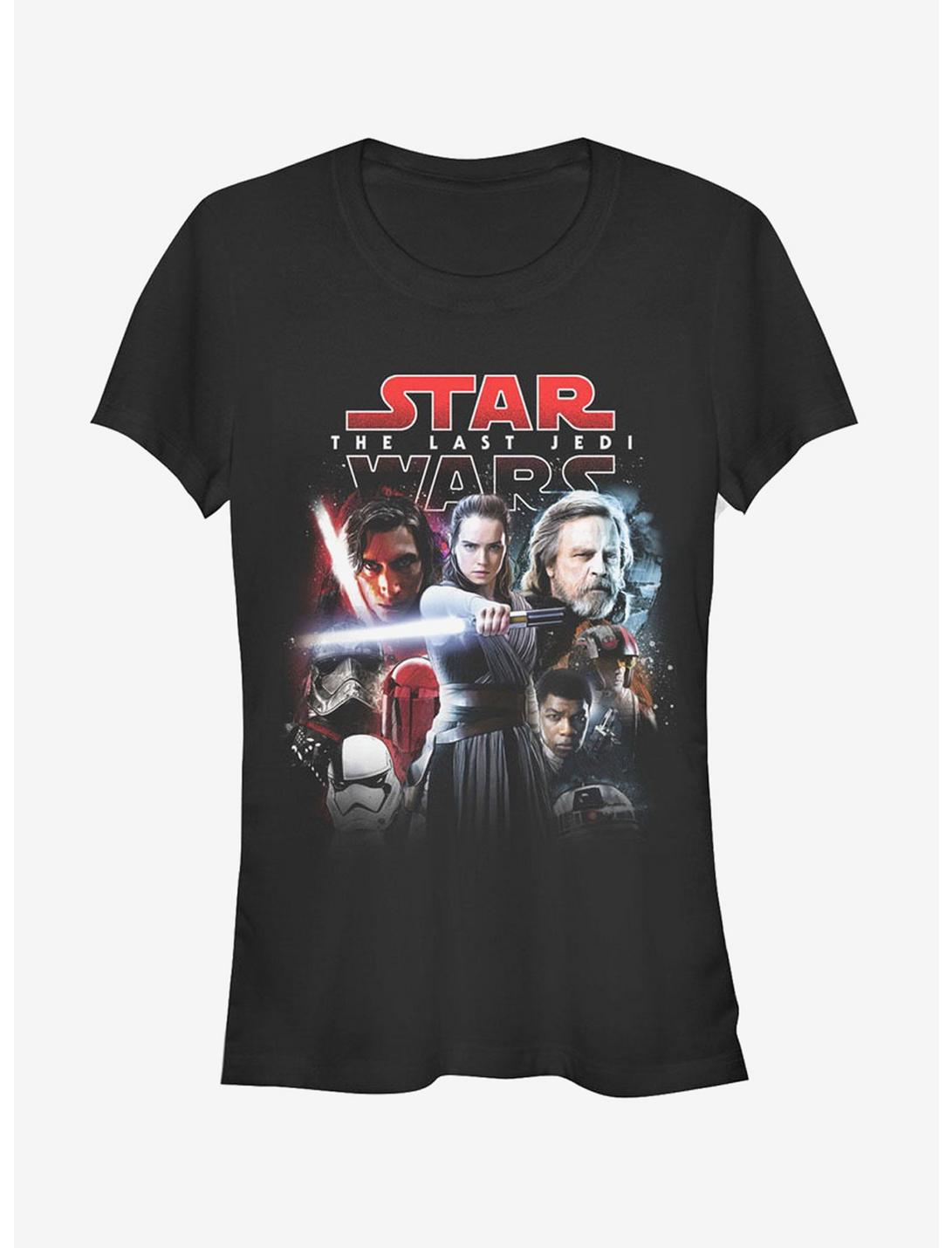 Star Wars Movie Poster Style Girls T-Shirt, BLACK, hi-res