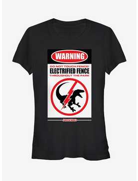 Jurassic World Warning Electrified Fence Girls T-Shirt, , hi-res